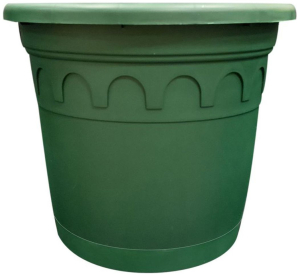 Горшок ГазонCity Roma d25,4 см 5,9 л полипропиленовый зеленый с поддоном
