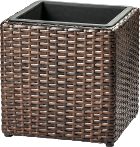 Кашпо Ротанг 28х28х28 см искусственный ротанг коричневое