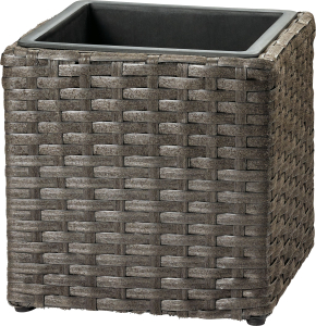 Кашпо Ротанг 28х28х28 см искусственный ротанг антрацит