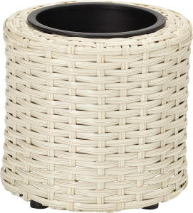 Кашпо Ротанг h16 см искусственный ротанг белое 