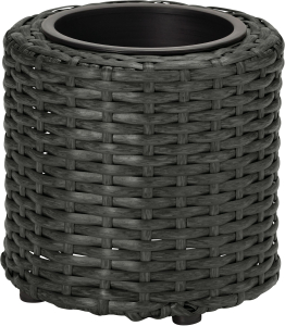 Кашпо Ротанг h16 см искусственный ротанг цилиндр антрацит