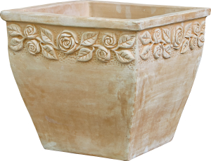 Горшок Терракота 42,5x42,5x35 см глиняный оранжевый