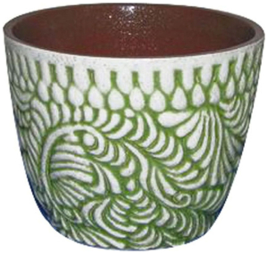 Кашпо GARDEN SHOW d14 см керамическое лаймовое