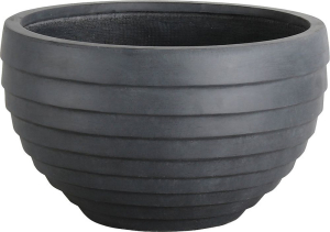 Кашпо Куб d34 см керамическое серое