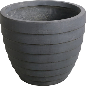Кашпо Куб d36 см керамическое серое