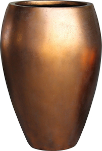 Кашпо Металлик d24 см полистоун медное