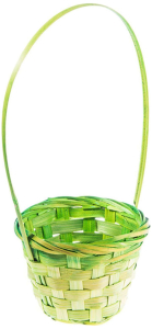 Корзина Азалия Декор d13 см бамбуковая зеленая