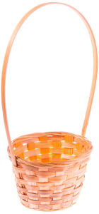 Корзина Азалия Декор d13 см бамбуковая оранжевая