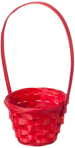 Корзина Азалия Декор d13 см бамбуковая красная