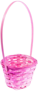 Корзина Азалия Декор d13 см бамбуковая ярко-розовая