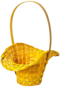 Корзина Азалия Декор Шляпа d22 см бамбуковая желтая