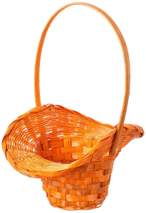 Корзина Азалия Декор Шляпа d22 см бамбуковая оранжевая