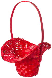 Корзина Азалия Декор Шляпа d22 см бамбуковая красная