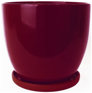 Горшок GARDEN SHOW d13,5 см 1,4 л керамический в ассортименте с поддоном