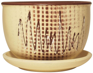 Горшок GARDEN SHOW Revolution керамический бежевый d125 12,5х12,5х9 см 0,5 л