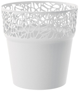 Кашпо Prosperplast Naturo d14,5 см полипропиленовое белое