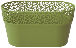 Кашпо Prosperplast Naturo 27,5х14,5х15 см полипропиленовое оливковое