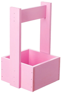 Корзина Азалия Декор №3 25х15х13,5 cм деревянная розовая