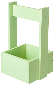 Корзина Азалия Декор №3 25х15х13,5 cм деревянная салатовая