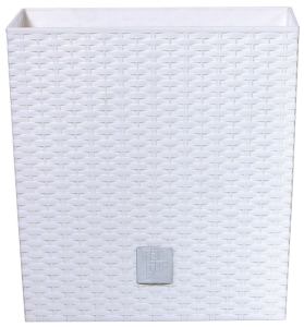 Кашпо Prosperplast Ротанг 22,3х22,3х22,8 см 8 л полипропиленовое белое