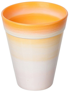 Кашпо Азалия Декор d9 см 0,35 л полипропиленовое оранжевое