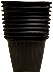 Горшок ГазонCity Линер 8,5х9х9 см 0,52 л полистирольный черный