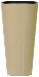 Кашпо Prosperplast Tubus Slim Shine d15 см 2 л полипропиленовое кофейное