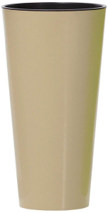 Кашпо Prosperplast Tubus Slim Shine d20 см 4 л полипропиленовое кофейное