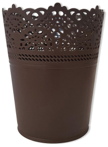 Кашпо ГазонСity Ажур d12 см 1,1 л полипропиленовое шоколадное