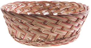 Кашпо Азалия Декор d26 см натуральный ротанг красное