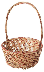 Корзина Азалия Декор d20 см натуральный ротанг красная