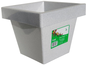 Кашпо Darel plastic Квадро 14,5х14,5х12,5 см 1,5 л полипропиленовое белое