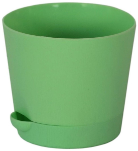 Горшок полипропиленовый мятный с подставкой d19,5 см 3,6 л