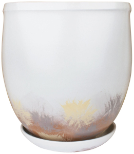 Горшок Осень d21 см керамический белый