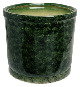 Горшок Цилиндр d48 см 57 л керамический зеленый с поддоном