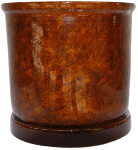 Горшок Цилиндр d56 см 78 л керамический коричневый с поддоном