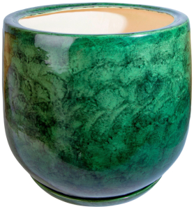 Горшок Тюльпан d32 см керамический зеленый