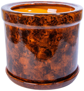 Горшок Цилиндр d21 см керамический коричневый