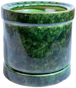 Горшок Цилиндр d18 см керамический зеленый