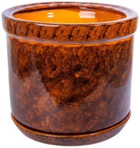 Горшок Цилиндр d25 см керамический коричневый