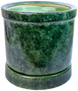 Горшок Цилиндр d25 см керамический зеленый