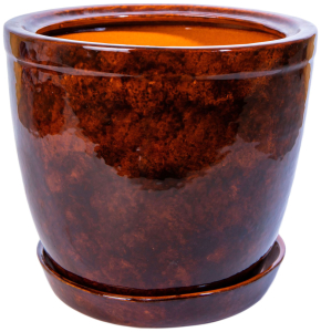 Горшок Кедр №1 d20 см керамический коричневый