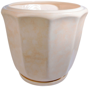 Горшок Каштан d36,5 см керамический бежевый с подставкой